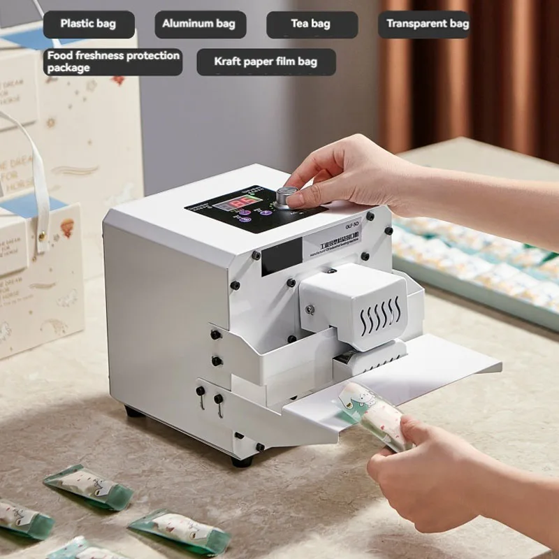 220V 110V Mini Aluminum Foil Plastic Film PE Coated Paper Bag Sealer Roller Sealing Machine