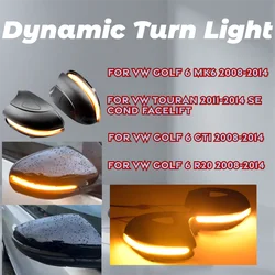 Intermitente LED dinámico para espejo lateral, luz indicadora secuencial para VW Volkswagen Golf 6 MK6 GTI R20 2008-2014