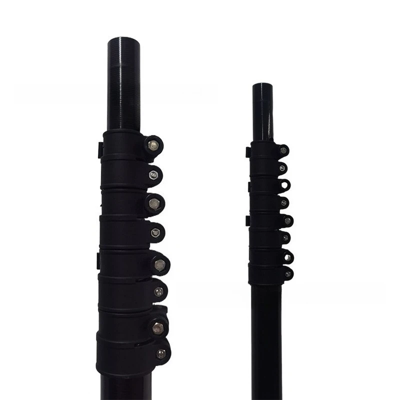 Carbon fiber cleaning telescopic rod 12m lightweight portable high-altitude cleaning glass solar energy can be shrunk.