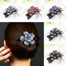 Flexible Butterfly&Flower shape Crystal Rhinestone Hairpin Barrette Hair Clips Styling Tools