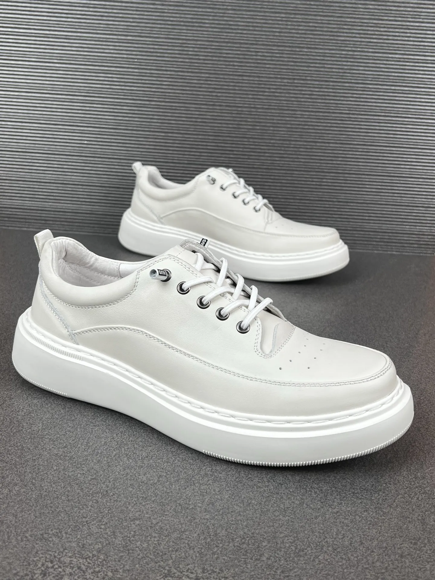 

Повседневные кроссовки EC из натуральной кожи, импортные, дышащие, на шнуровке, низкие, удобные для ходьбы, для мужчин и женщин