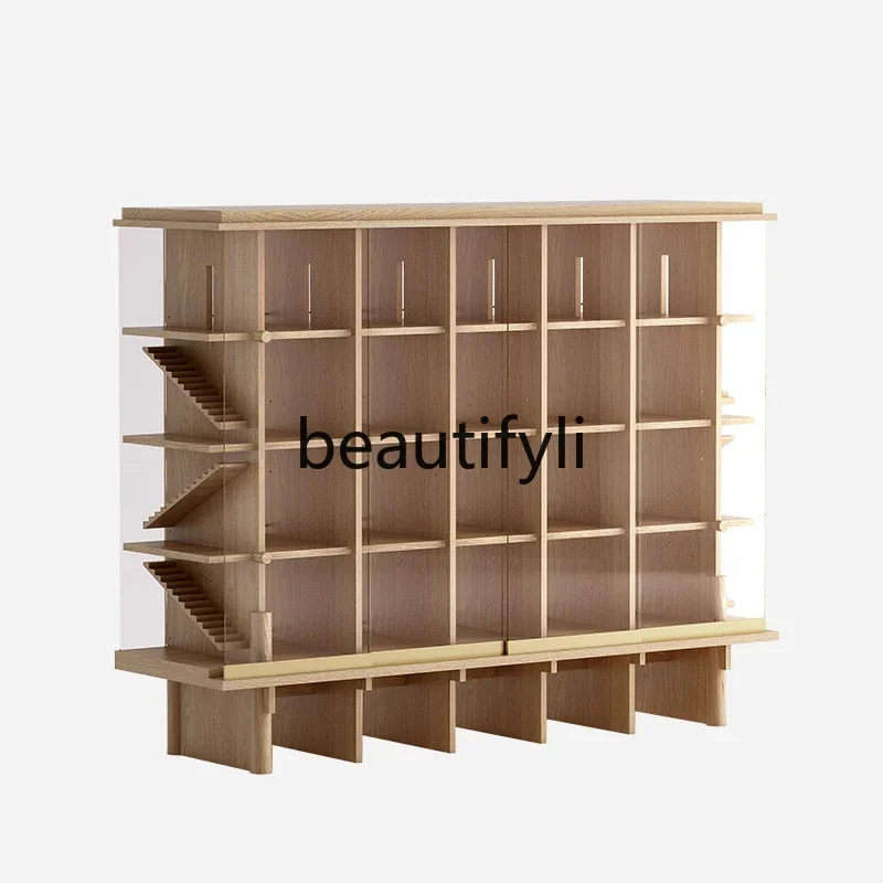 

Entrance cabinet modern, small apartment solid wood wine cabinet display cabinet