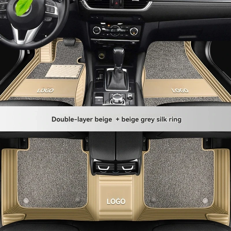 

Custom Double Layer Leather Car Floor Mat For Fiat All Medels 500 500L 2007-2014 Punto Bravo Viaggio Freemoauto Car Accessories