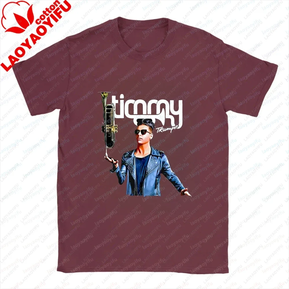Timmy Trumpe Summer Casual Trendy Multi-Purpose Short-Sleeved Cotton Round-Neck T-Shirt for Both Men and Women