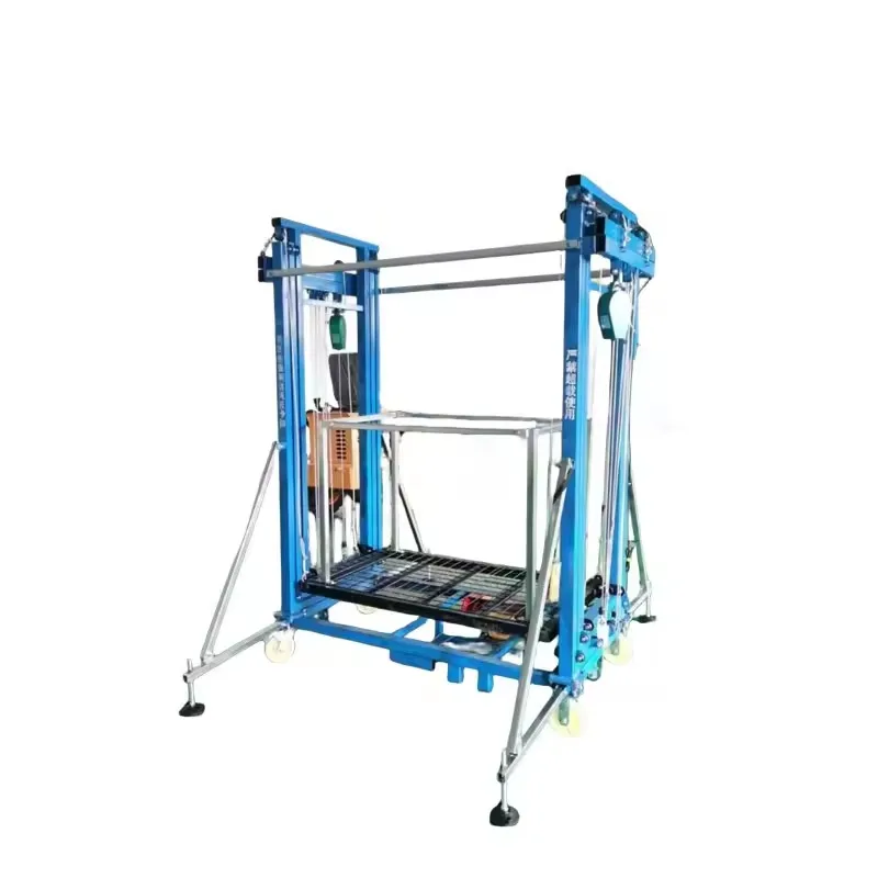 Lichtgewicht aluminium steiger 500 kg capaciteit draagbaar telescopisch ontwerp met veiligheidsbeschermer voor interieurdecoratieprojecten