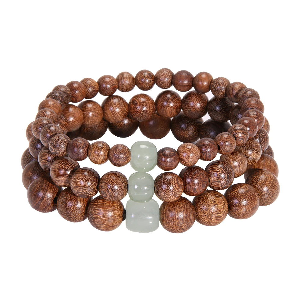 

6 мм/8 мм/10 мм деревянный браслет из бисера фэншуй тибетский Будда сандал нефрит браслет ручной работы для мужчин женщин медитация удачи ювелирные изделия