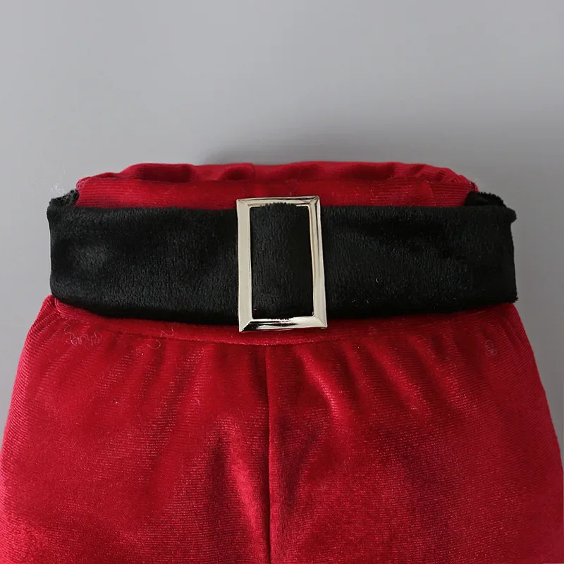 2023 kinder Weihnachten Santa Claus Outfit Neugeborenen Kleidung Sets Winter Fleece Tops + Hosen + Hüte Baby Jungen Mädchen kleidung Kostüm Xm & J1