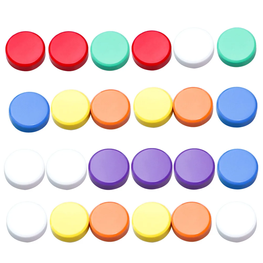 

24Pcs Magnetic Dots Blackboard Magnets 3Cm Round Bright Colorful Whiteboard Magnets for Office School Home Use Fridge Board