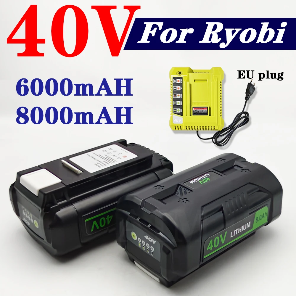

40V 6000MAH lithium-ion batteries For Ryobi series wireless power tools OP4040 OP4026 OP4030 OP4050 OP4060A OP40201 OP40301