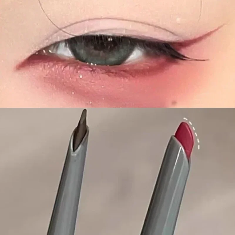 Matte Silky Eyeliner Gel Pen Waterproof Natural Wine Red Lower Eyelid Lying Silkworm Pencil Lasting No Smudge Eye Liner Makeup