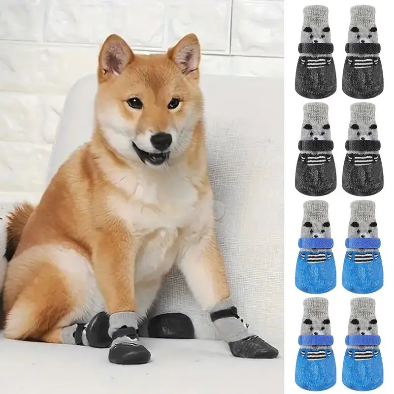 Dog Paw Protector Breathable Anti Slip Dog Shoes Soft Pet Socks for Hardwood Floors Carpets Sofas Wear-Resistant Dog Shoes