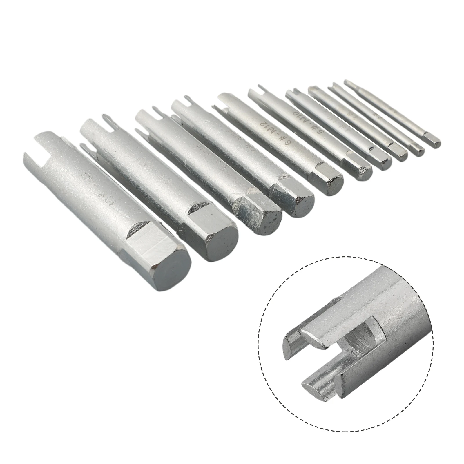 

10pcs-M22 Remove Stripped Damaged Bolt Screw Tap Extractor Guide Set Broken Screw Tap Remover Tool Drill Bit Power Tool