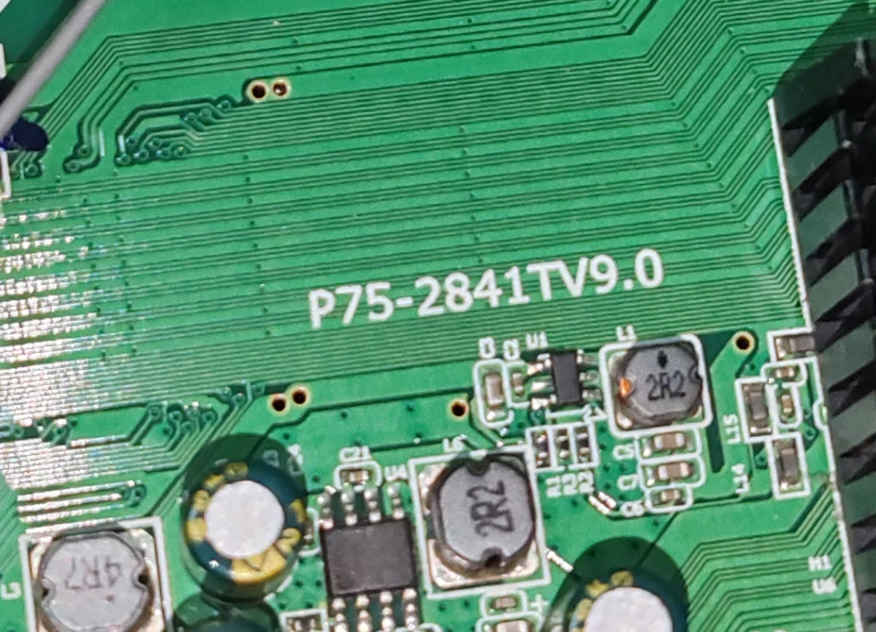 P75-2841TV9.0 Three in one TV motherboard, tested well, physical photo for   69---81V  550ma 75w