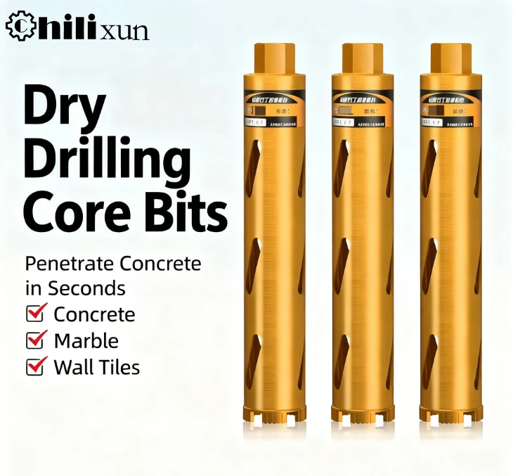 Dry Drilling Thread Water Drill Bit Fast 63 Air Conditioning Concrete Wall Water Drill Machine Without Water Opening Device