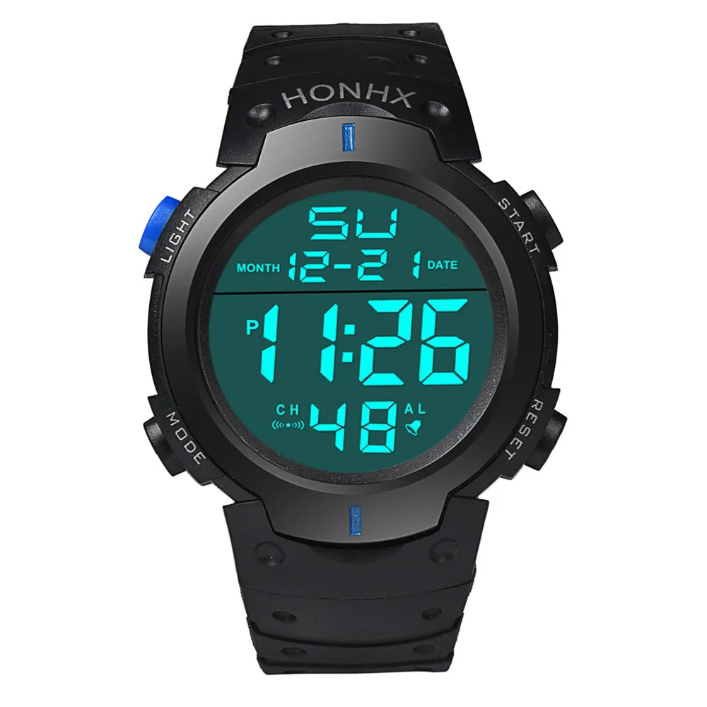 

Fashion Life Waterproof Watch Men'S Lcd Display Digital Stopwatch Date Rubber Strap Sport Wrist Watch Simple Classic Watches