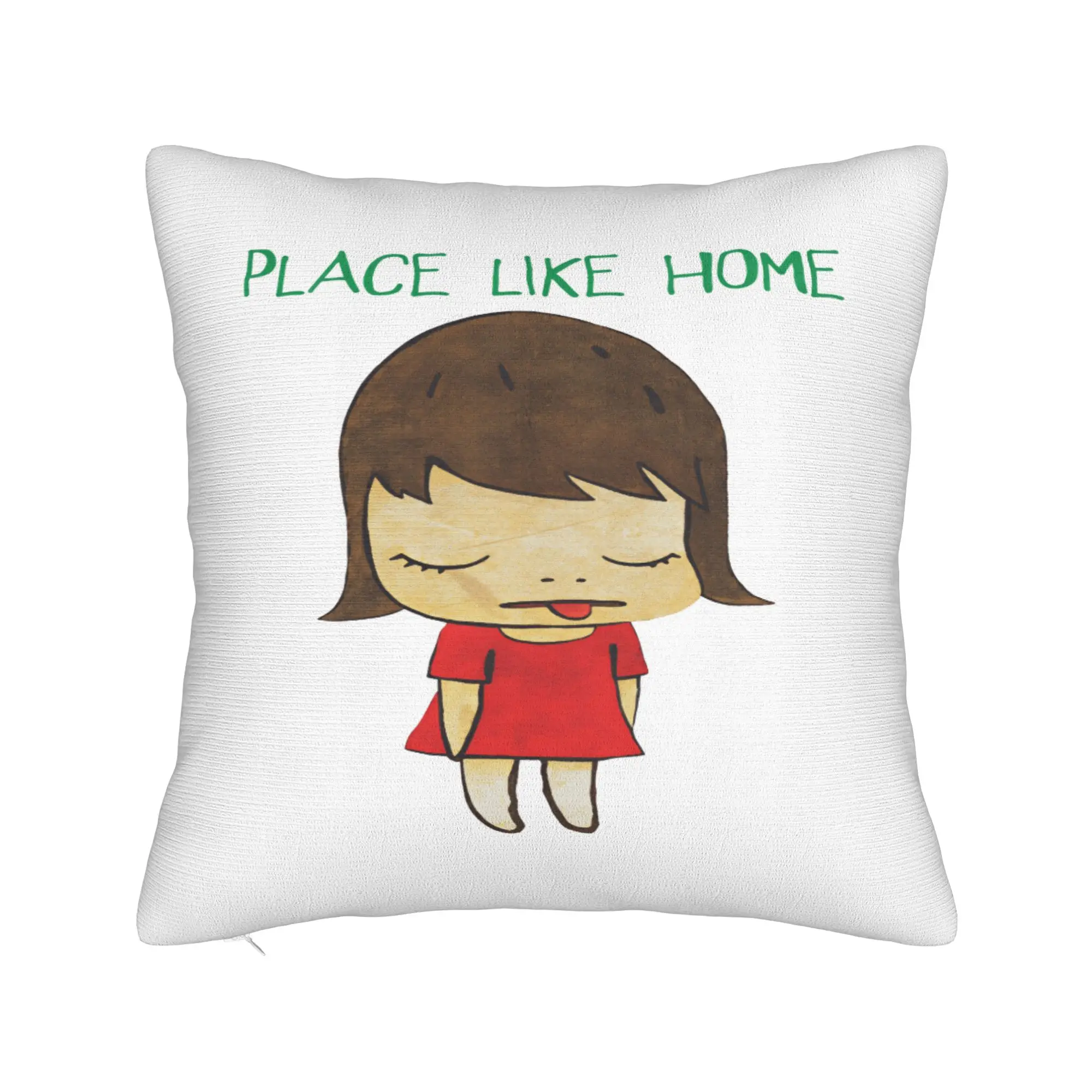 Y-Yoshitomo Nara Pillow Cover  Graphic Cushion Cover Retro Trendy Pillow Case For Sofa Bedroom Home Decor