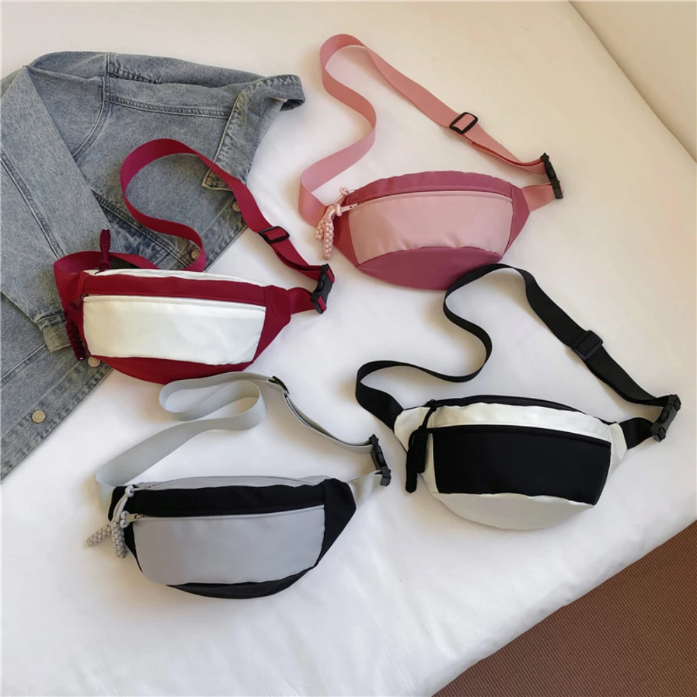 Simple Design Nylon Chest Shoulder Bag Large Capacity Travel Crossbody Half Moon Belt Messenger for Women Bags Sports Bag