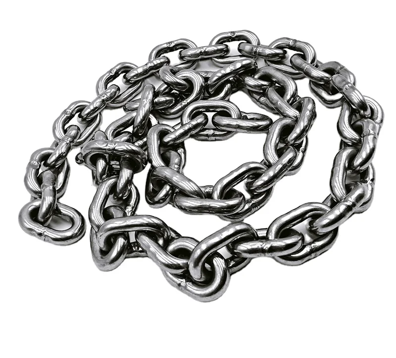 BBWSTMarine Hardware AISI 316 Stainless Steel DIN 766 Anchor Link Welded Chain 6mm 8mm 10mm for Boat Yacht