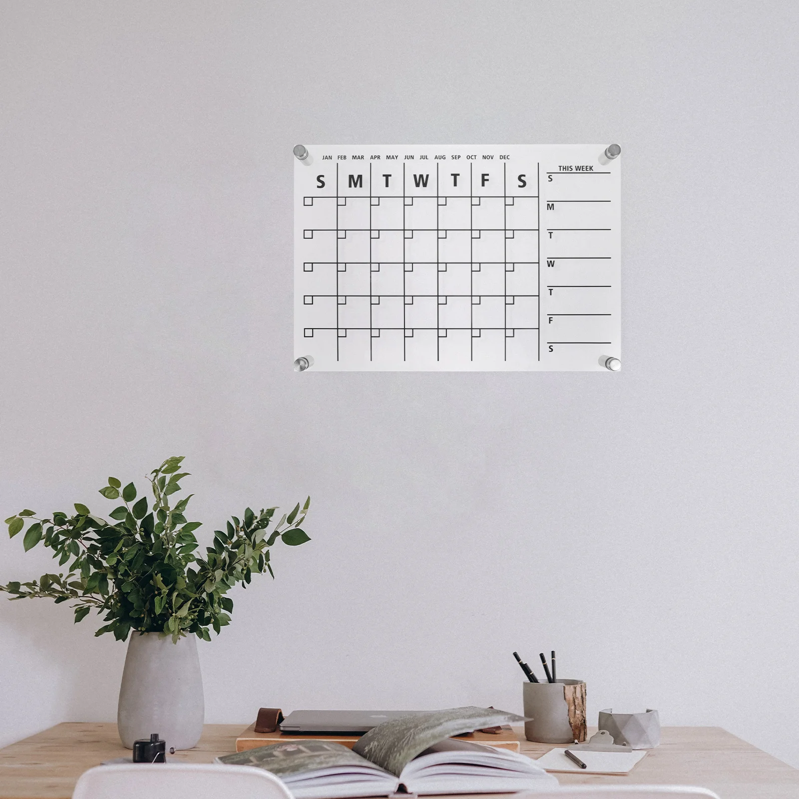 

1Set Creative Erasable Acrylic Board Dry Erase Message Drawing Weekly Planner for Home Office Party Wedding Birthday