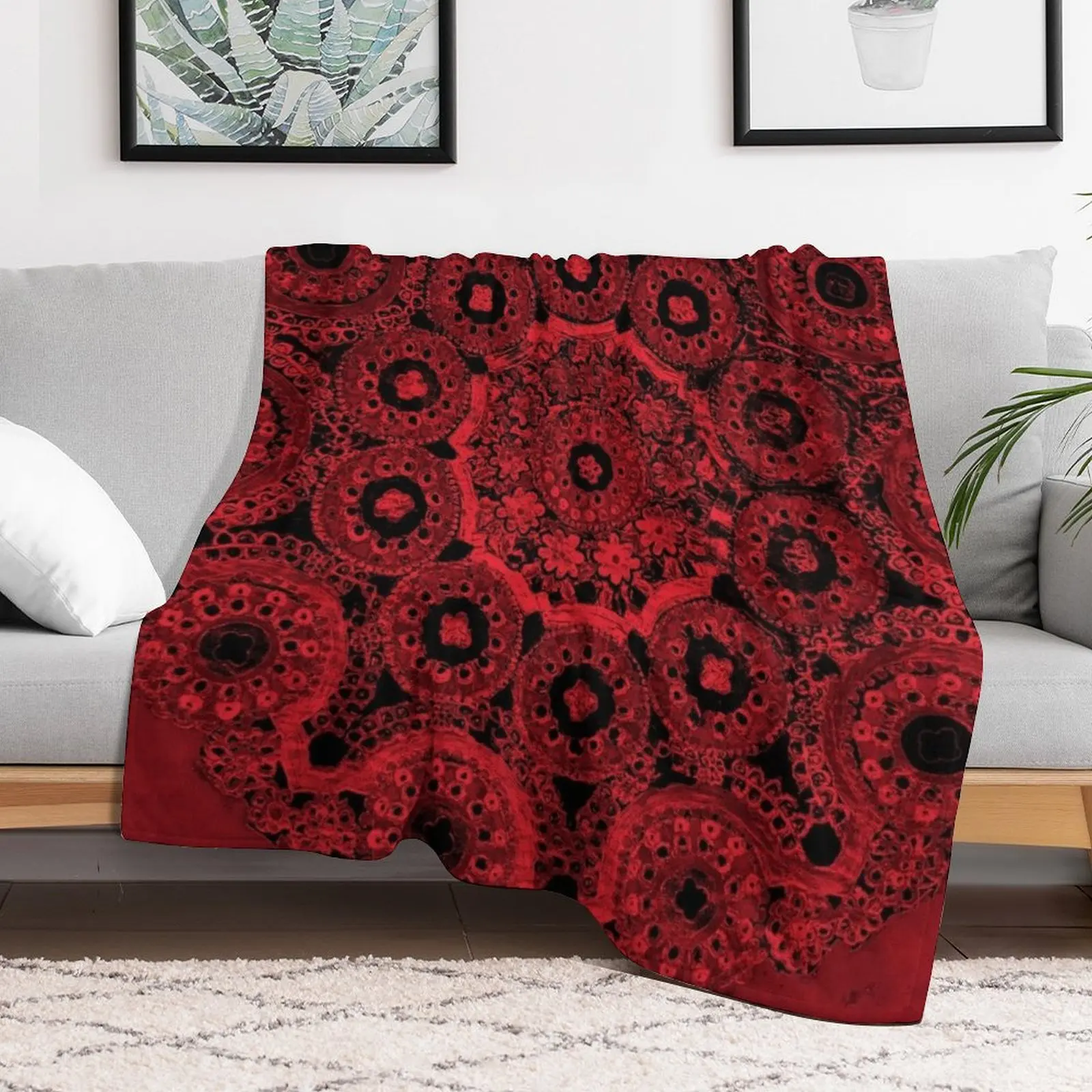 Doily Joy Mandala- Deep Roots Throw Blanket anime Soft Beds Blankets For Bed Bed Blankets