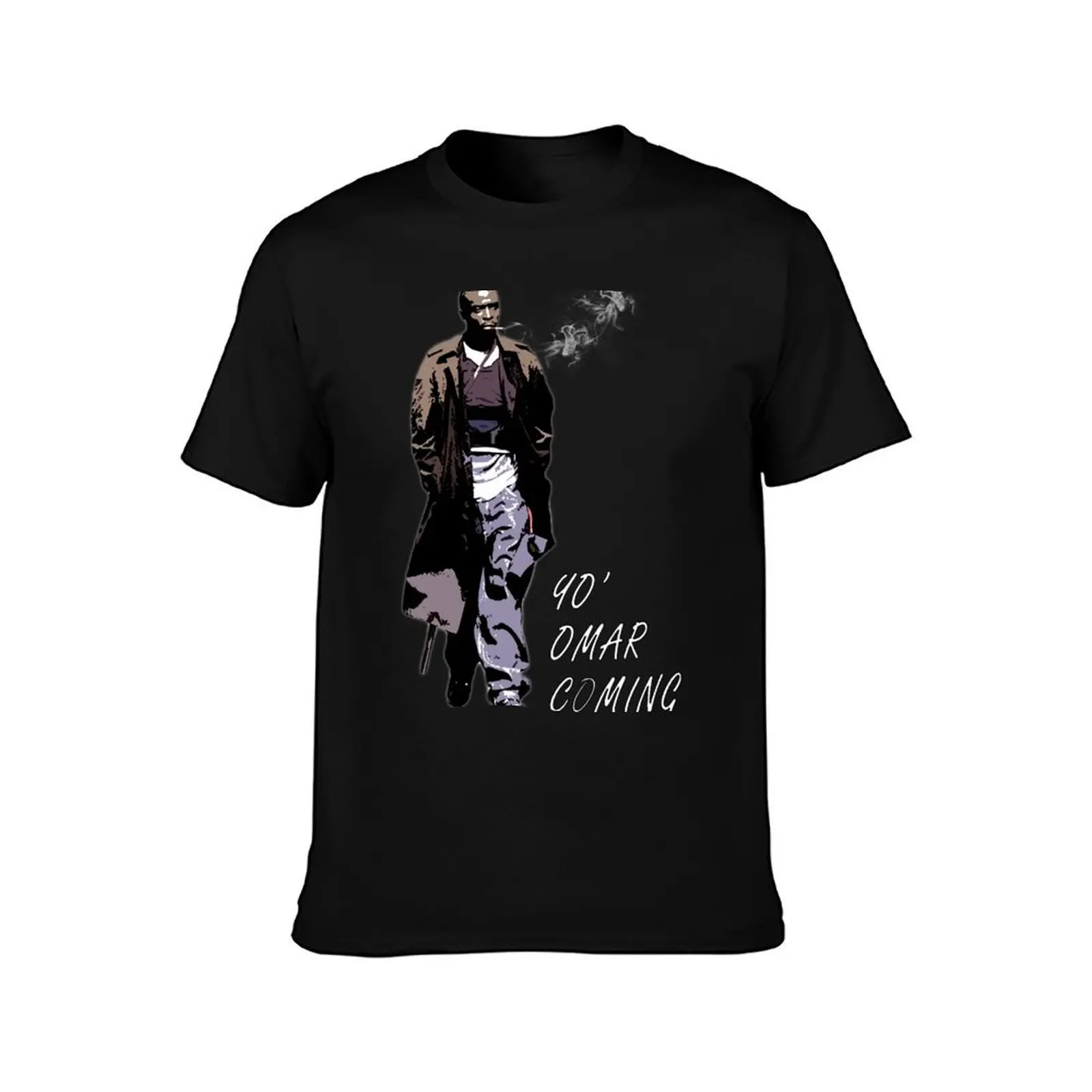 Omar Little T-Shirt cute clothes blue lock boys whites graphic t shirts mens graphic t-shirts funny - Image 2