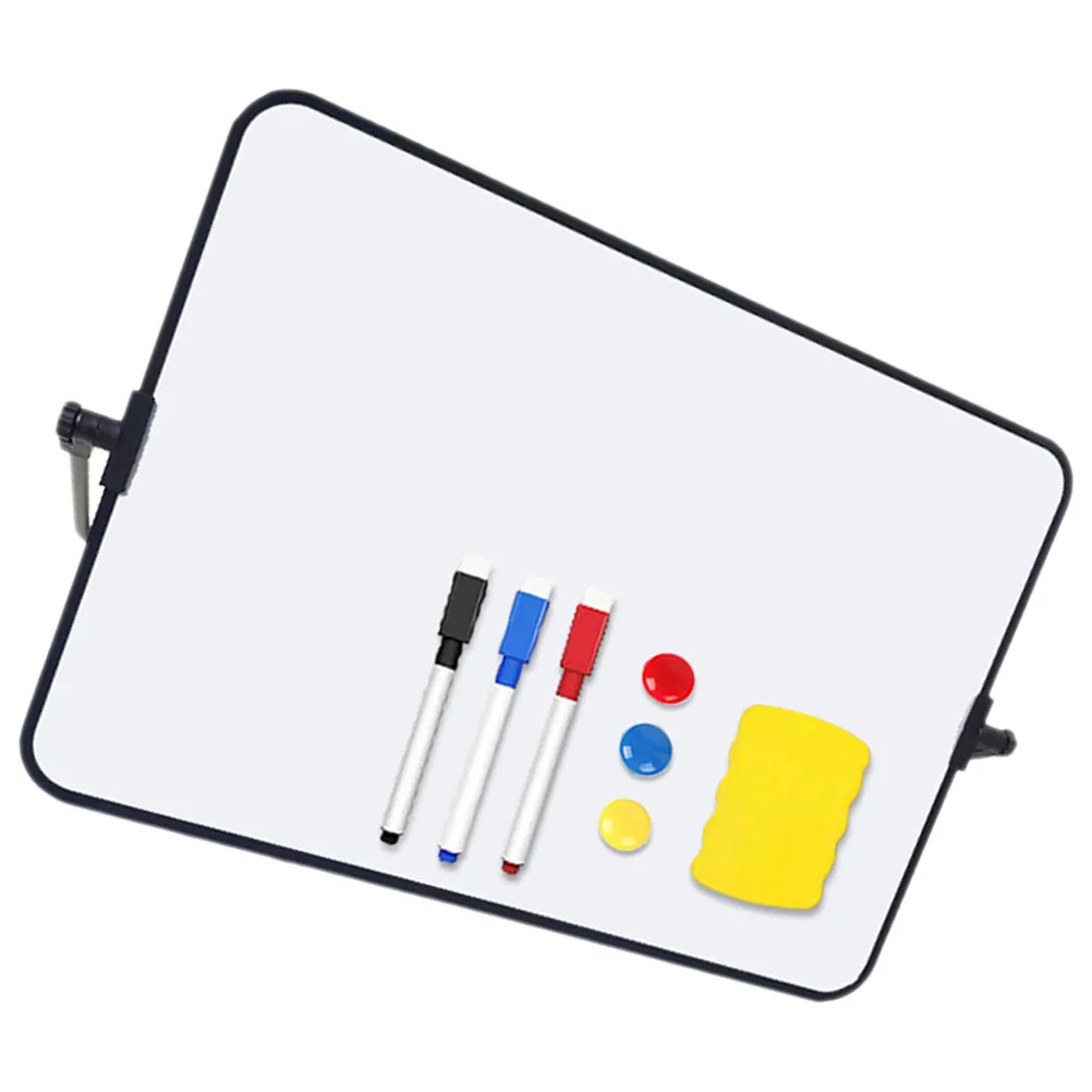 1 set A4 Black Whiteboard Office Kids Writing Drawing Board Dry Erase Portable Desktop Small Marker Included Scratch Resistant
