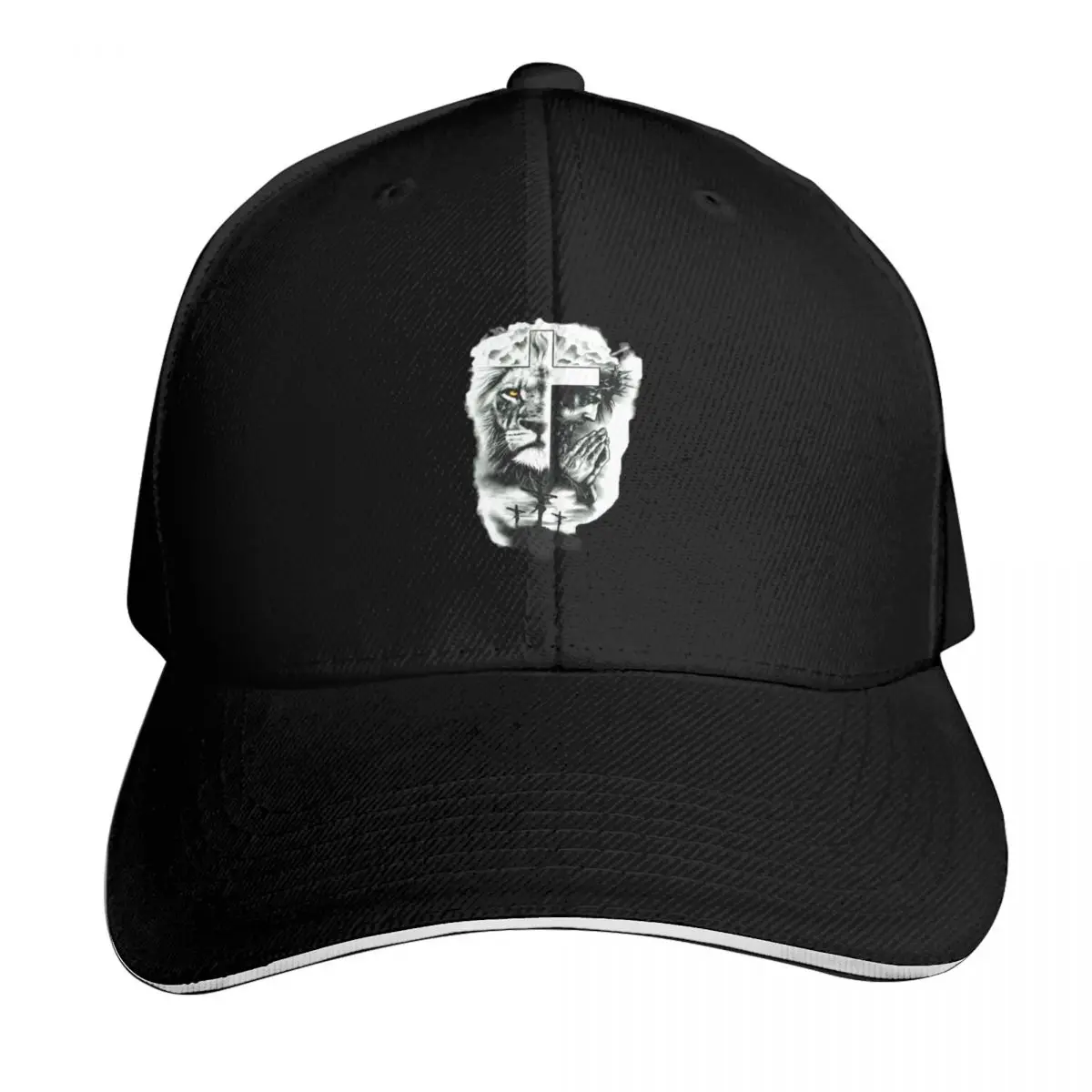 

Christian Art-jesus the cross Lion of judah Baseball Cap Hip Hop Luxury Hat Trucker Hat Gentleman Hat For Women Men's