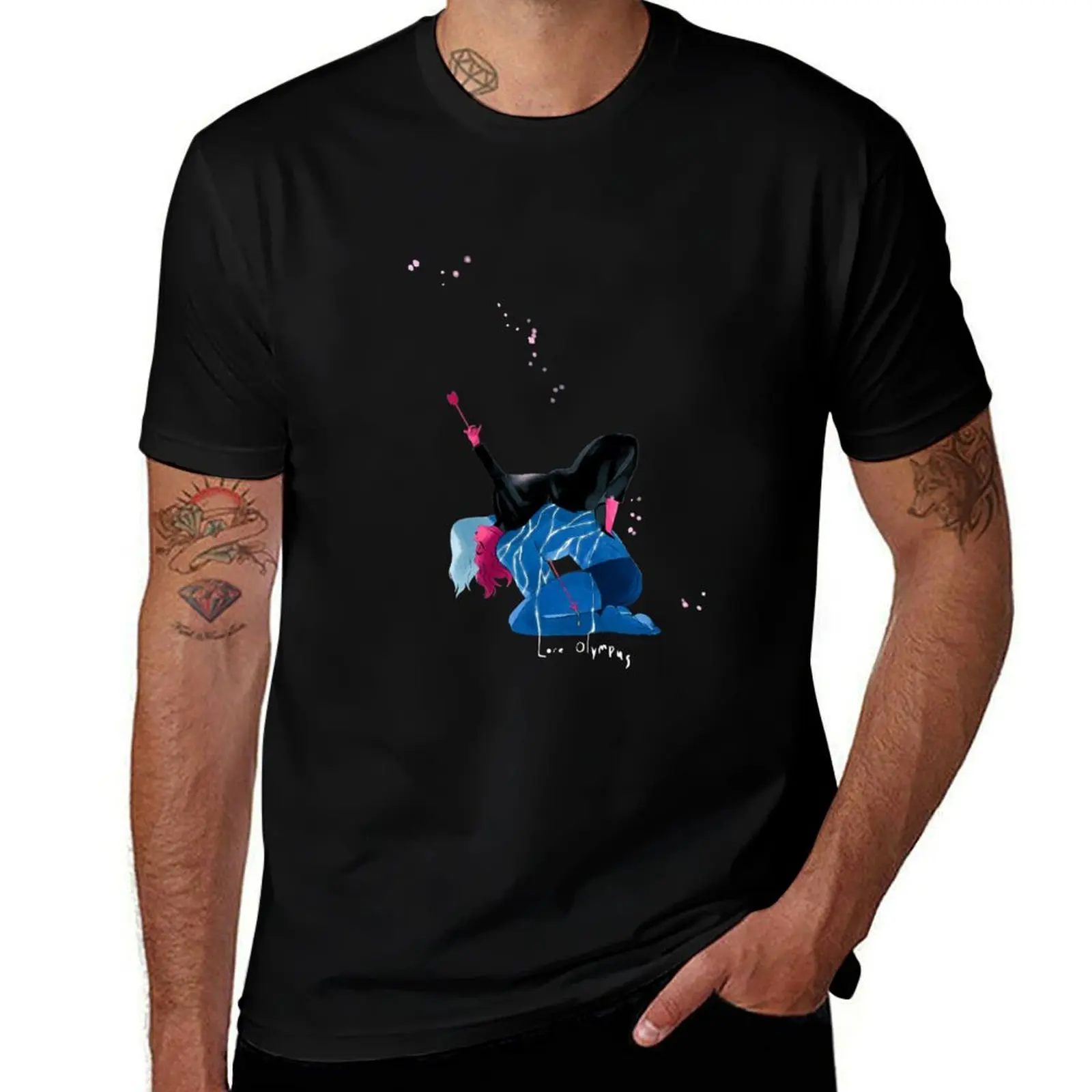 

Lore Olympus Tshirt - Lore Olympus Right In The Middle Of Your Heart Sticker T-Shirt quick-drying oversized t shirt men t shirt