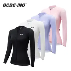 BCBE-ING Women Cycling Jersey Long Sleeve High Elasticity Pro Aero Slim Fit Road Cycling Jersey Breathable Bicycle Riding Shirts