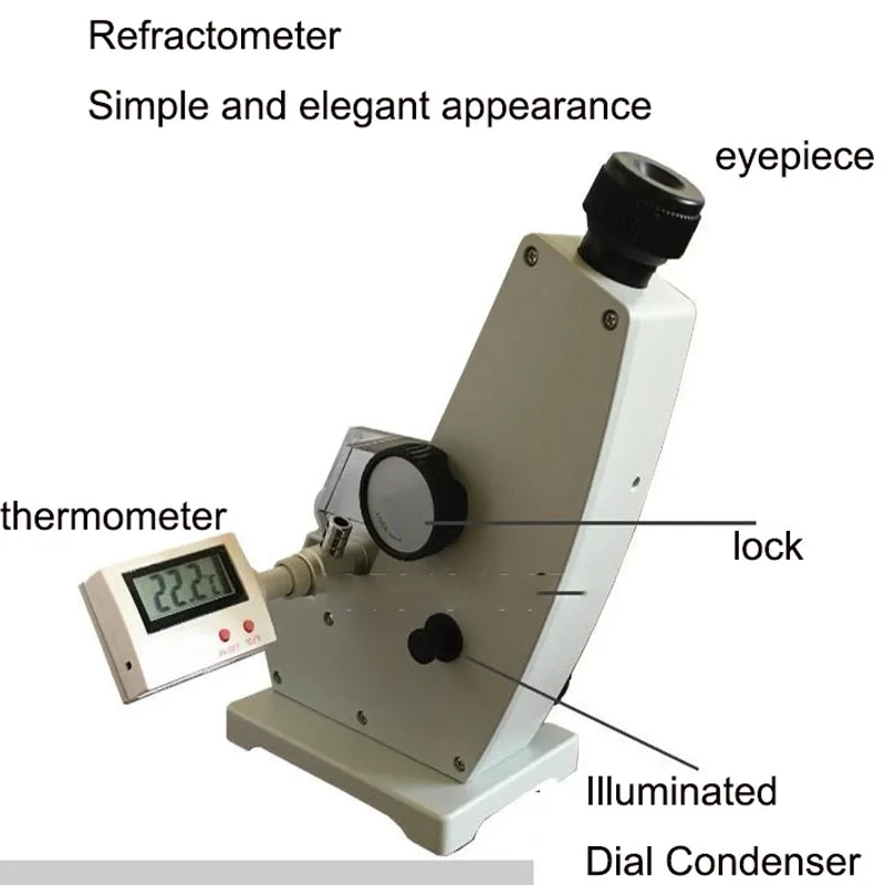 Imagem -05 - Laboratório Brix Concentration Meter Refratômetro Monocromático Equipamento Óptico Digital 2waj 1pc