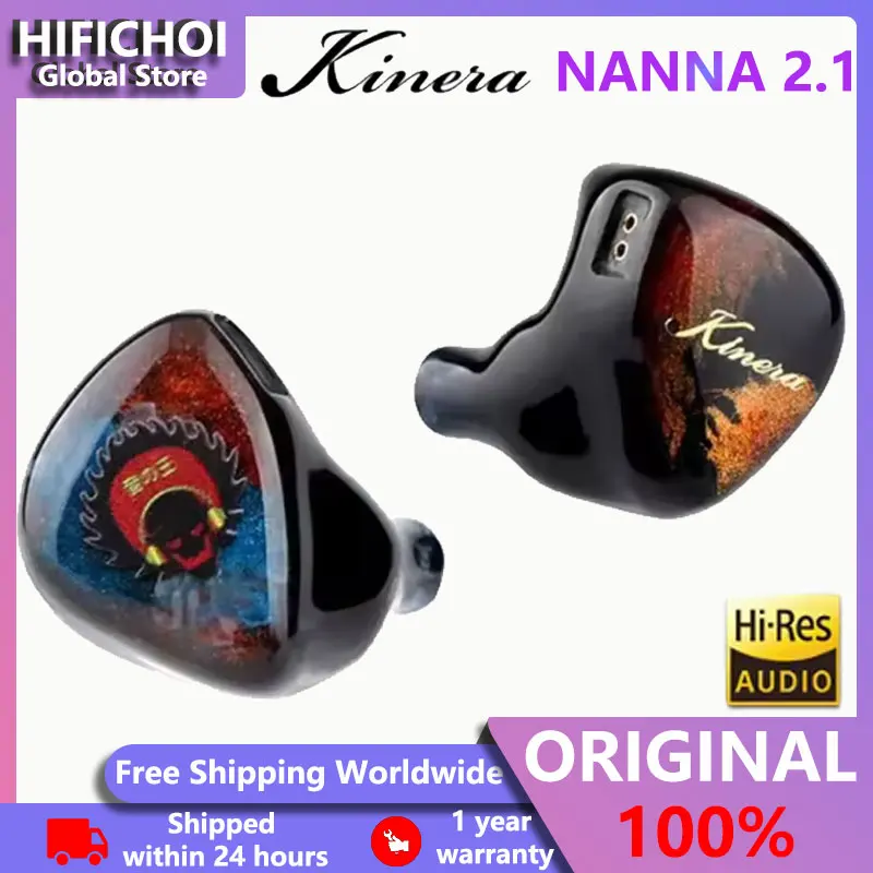 

Kinera Nanna 2.1 Z-Tune Edition 2EST+1BA+1DD hybrid drive IEMs in ear wired monitoring high fidelity headphone enthusiasts
