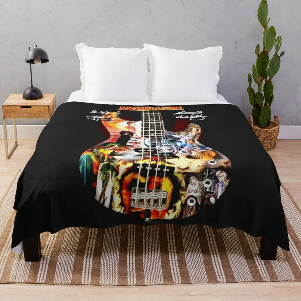 Marillion guitar signatures Throw Blanket Sofa Quilt Giant Sofa Bed covers Decoratives Blankets