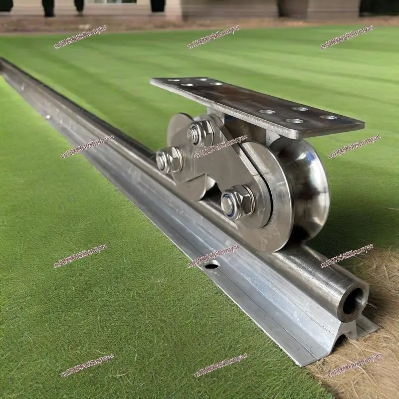 

Hanging door rail pulley general stainless steel solid ground rail electric translation door rail