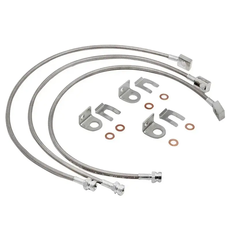 

Durable-Car Extended Stainless Brake Lines For Jeep Wrangler TJ YJ 84-01 Cherokee XJ 87-06