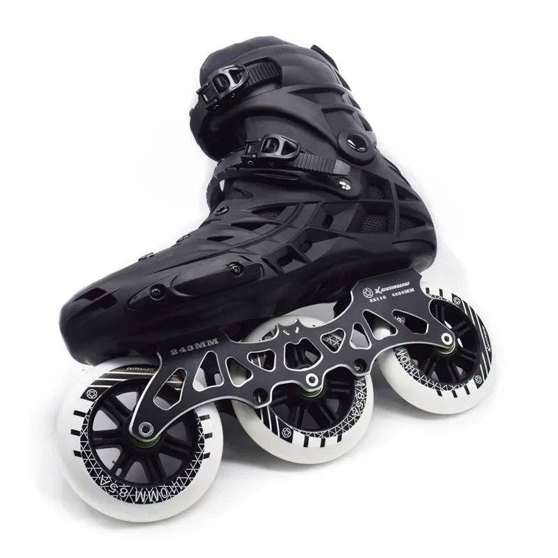 Inline Skate Schoenen, Schaatsschoenen 4*80 Of 3*110Mm Veranderlijke Slalom Snelheid Patines Gratis Schaatsen Racing Skates