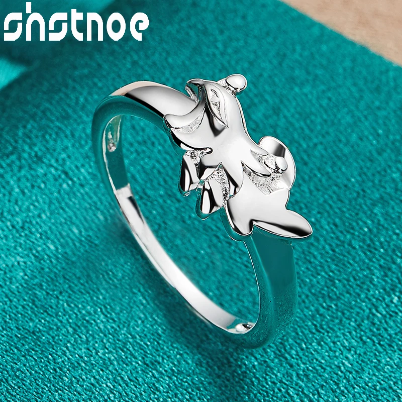 SHSTONE 925 Sterling Silver Chicken Ring For Women Man Wedding Party Engagement Birthday Fashion Charm Fine Jewelry Gifts