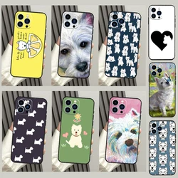 West Highland Terrier Westie Cover For iPhone 16 15 12 13 Mini 11 12 13 14 Pro Max X XS Max Plus XR Phone Case