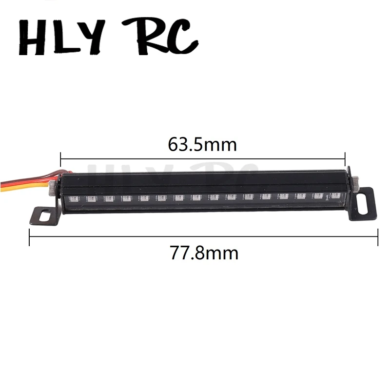 Metal 16 LED 8 Modes Roof Light Bar Roof Lamp for TRX4M TRX4-M 1/18 RC Crawler Car Upgrade Parts