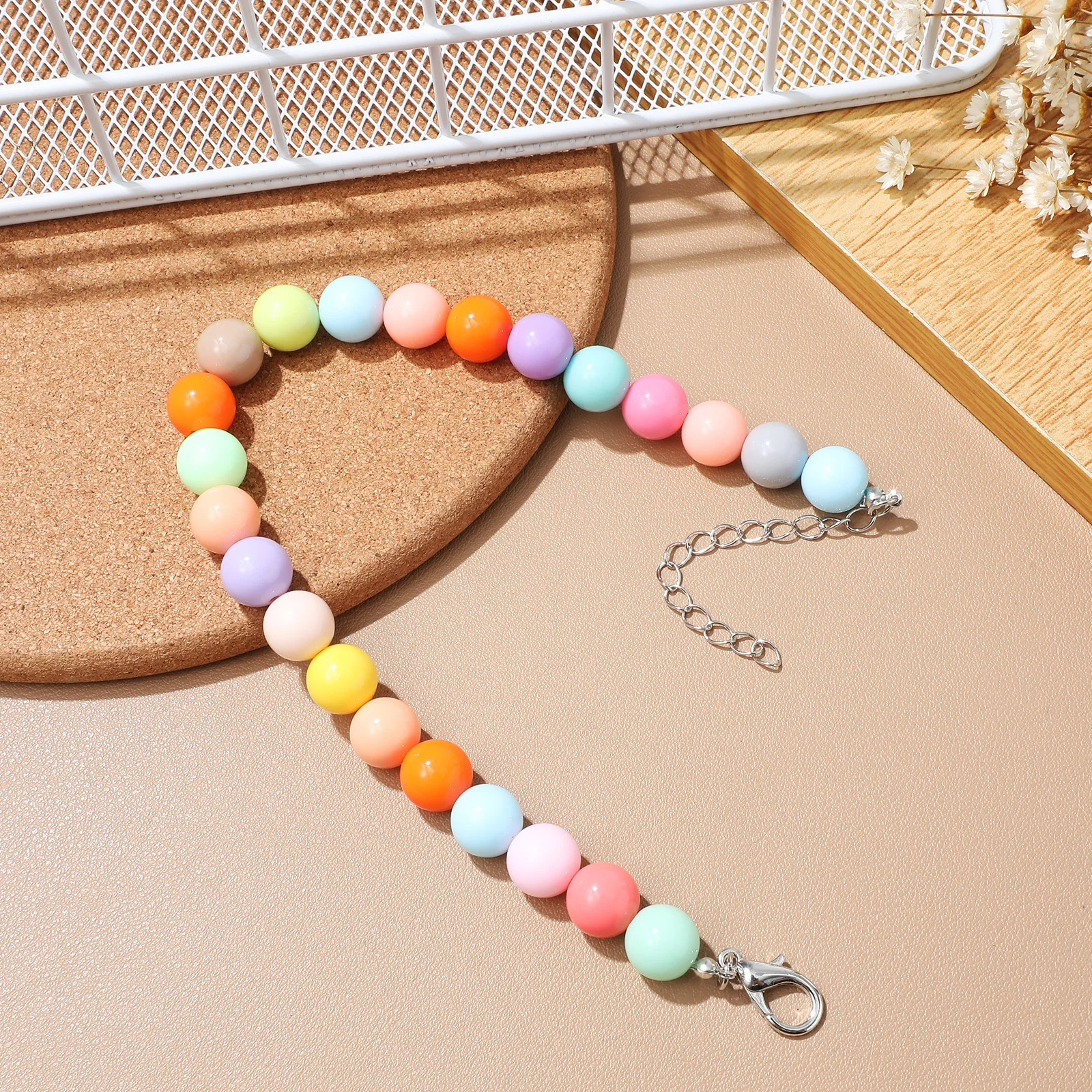 

Dog Collar Necklace Dog Necklace For Large Dogs Pet Jewelry for Small Large Dogs Cats Adjustable Resin Beads