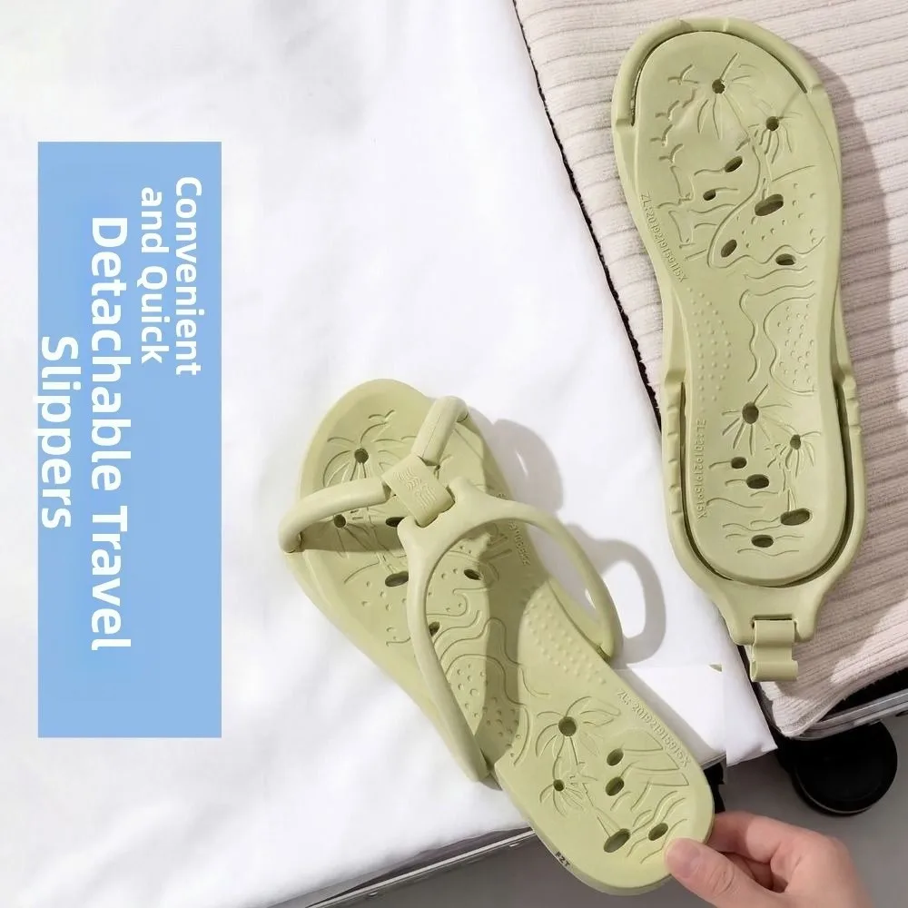 Rutschfeste, faltbare Reise-Hausschuhe, leichte, bequeme EVA-Hotel-Flip-Flops, weiche, flache Absätze, Badezimmer-Hausschuhe für Männer und Frauen – Detail 8