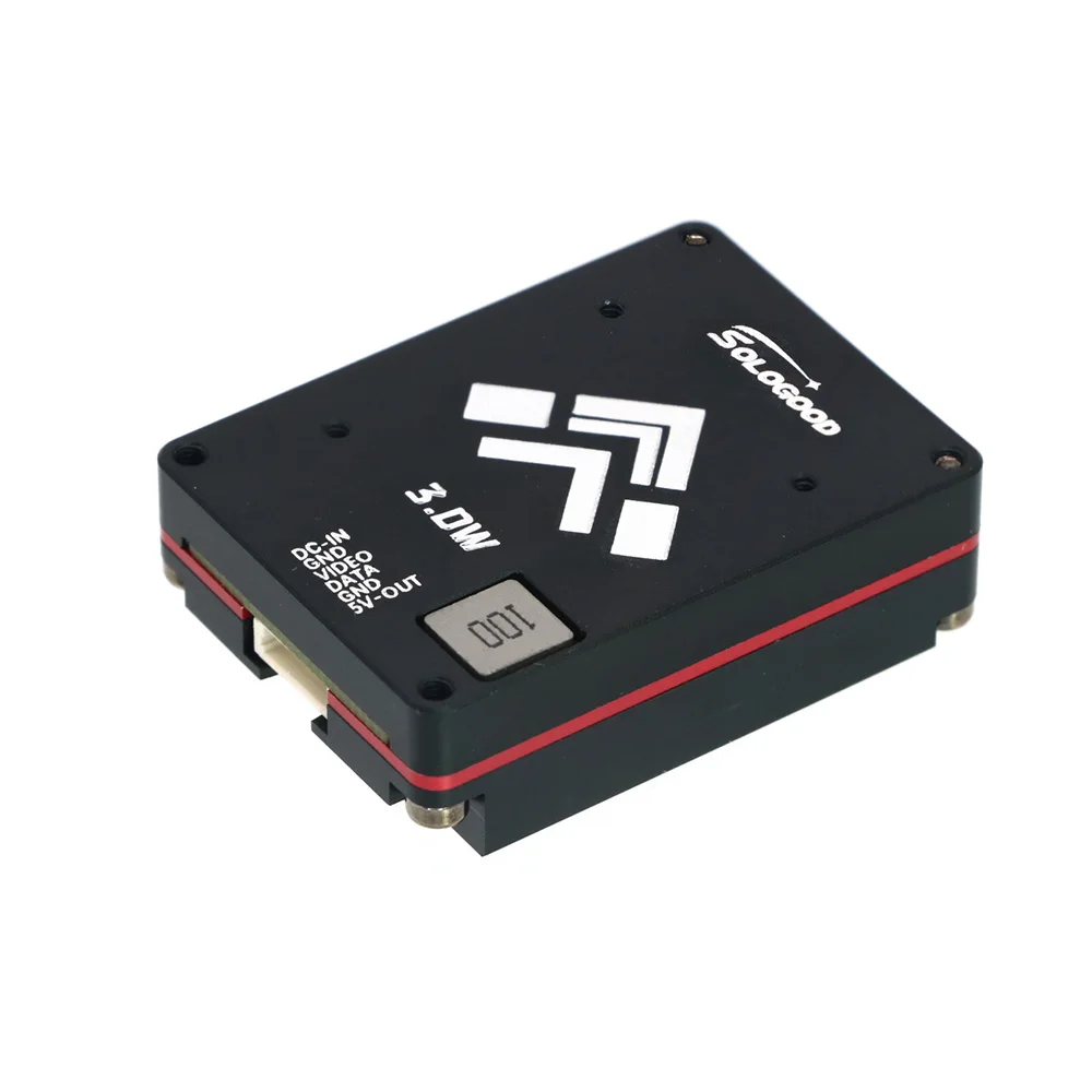 Sologood 5.8G 3W 64CH VTX Trasmettitore FPV regolabile 25mW/400mW/800mW/1500mW/3000mW/Pit per RC FPV Drone