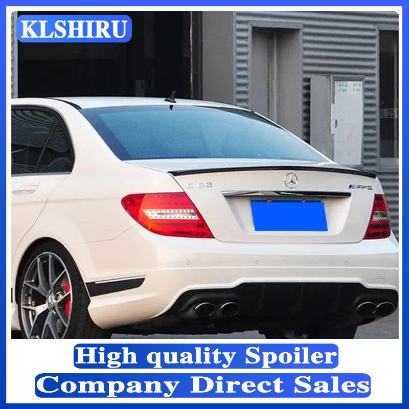 For 2007-2014 Mercedes Benz C-Class W204 C180 C250 C300 C63 AMG Rear Trunk Lid Boot Ducktail Spoiler Wings Tuning Accessories