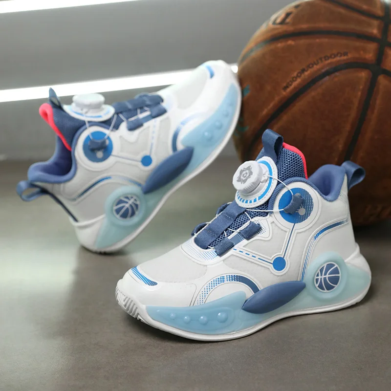 

Kids Basketball Shoes Non-slip Breathable Basketball Training Sneakers Boys Girls Athletic Shoes Mesh Children‘s Running Shoes