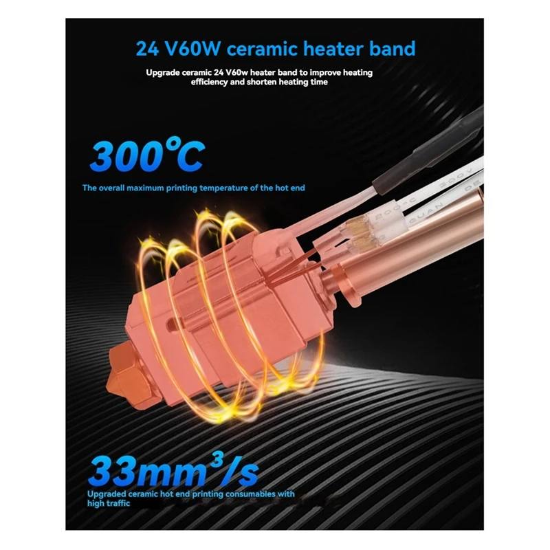 Para anycubic kobra 2 hotend atualização de alta velocidade 24v 60w aquecedor cerâmico termistor peças impressora 3d