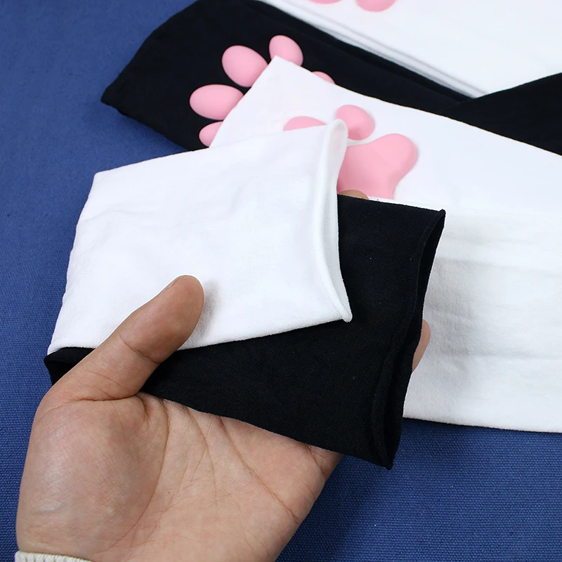 3D cat claw socks cute girl black silk stockings over the knee socks silicone meat mat cat claw socks super elastic 70-240 pound