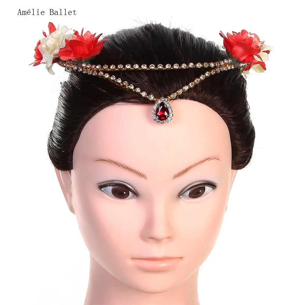 

HB060 Free Shipping Girls Women Ballerina Headdress Flower Wreath Headwear Crown Hairwear Ballet Dancing Hair Accessories