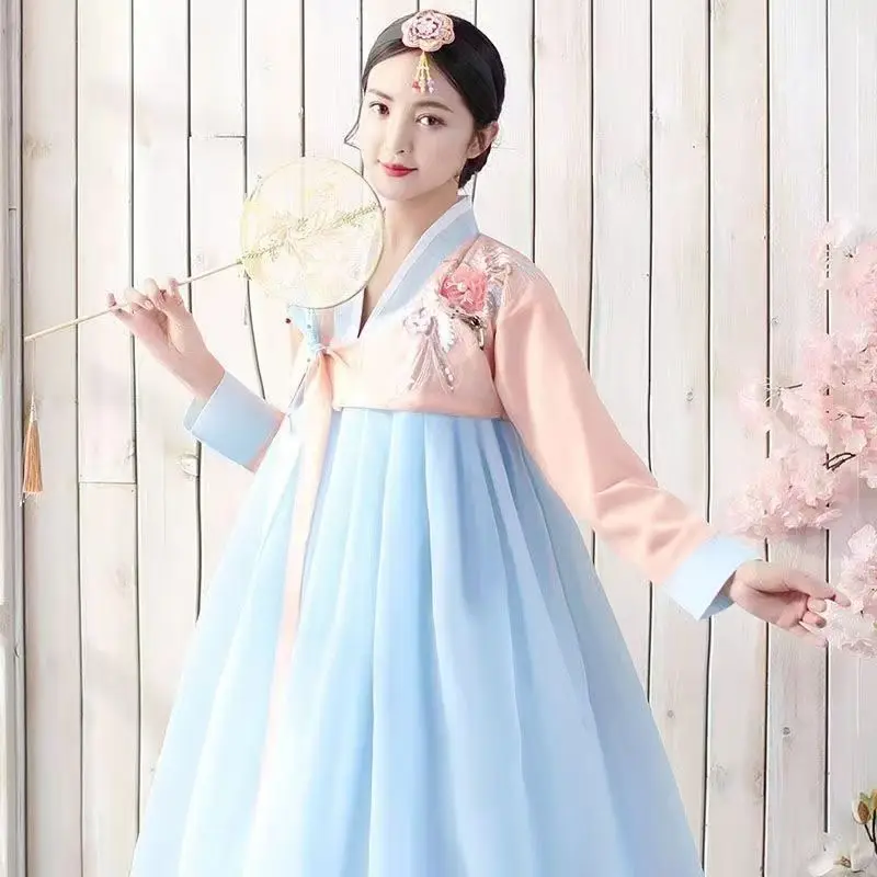 Korean Hanbok Dress for Women,ancient Traditional Stage Dance Costume,Asian Clothes,lady Palace,Korean Wedding Dance Cloth