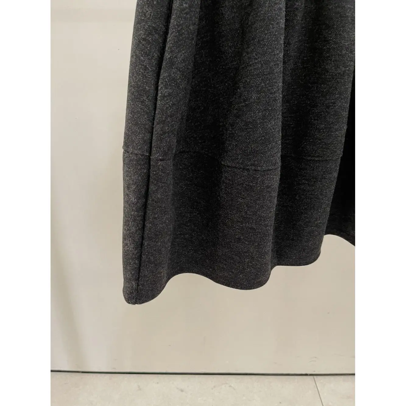 Korean Style High Waist Pleated Flower Bud Woolen  Skirt Women's Autumn Winter New Grey Elegant Versatile Drapey A-Line S...