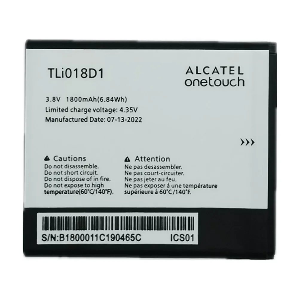 High Quality 100% Original Battery TLi018D1 For Alcatel One Touch Pop D5 Dual 5038X OT5038X Pop 3 5051A 5015D OT 5016 SmartPhone