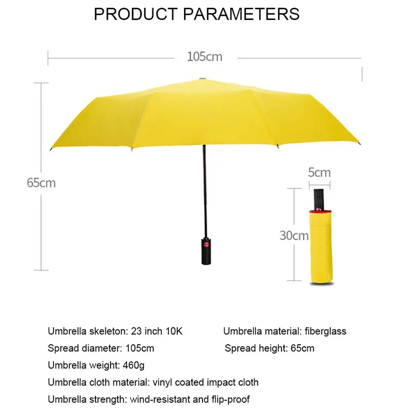 Male  Folding Business New Rain Men Automatic Three Windproof Female Women Full Parasol Luxury Umbrella